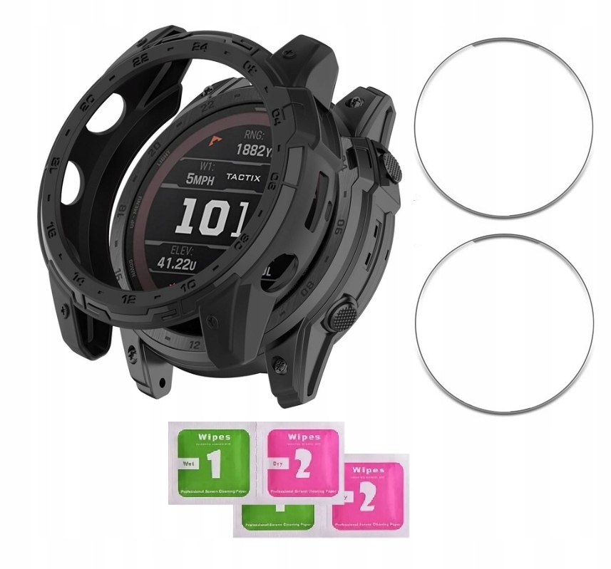 Ochranné puzdro + 2x tvrdené sklo Garmin Fenix 7X/ Solar/ Epix ProGen 51 mm
